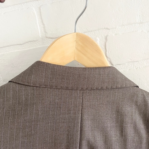 Dolce&Gabbana Men’s Blazer Pinstripe 2 buttons Wool Silk Gray Taupe Sz 58 - Picture 12 of 12